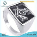 Men's MASONIC Freemasons Classic Band Biker Stainless Steel Ring